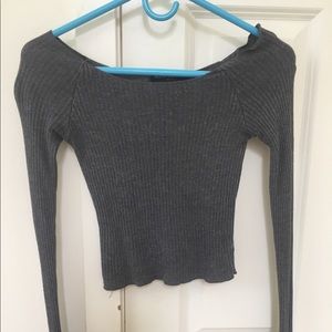 Gray long sleeve brandy shirt